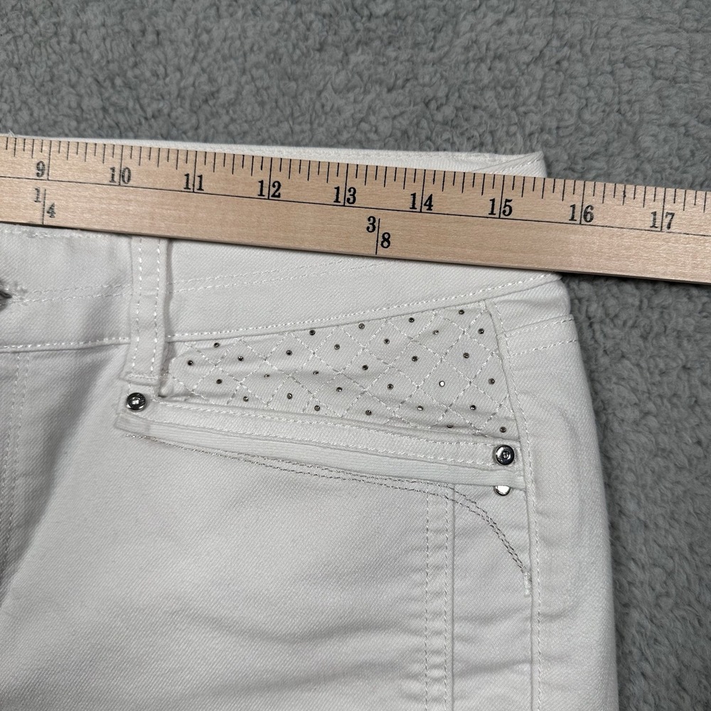 White House Black Market WHBM Women Size 6R Slim Ankle Jeans Embroidered - Picture 5 of 13